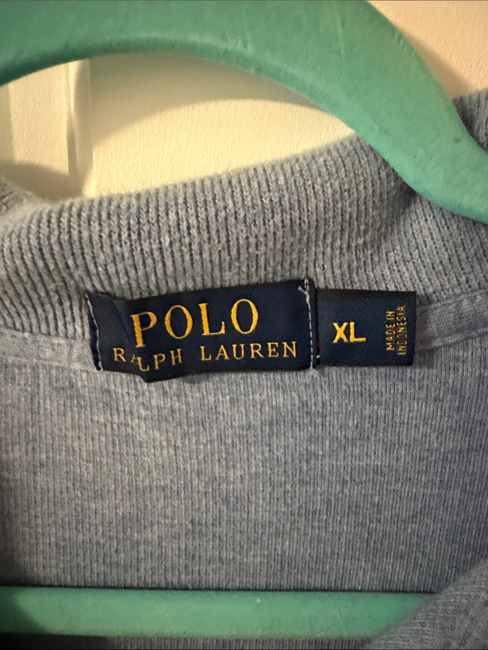 Polo Ralph Lauren Men’s 100% Cotton Knit 1/4 Zip Pullover Sweater Blue XL